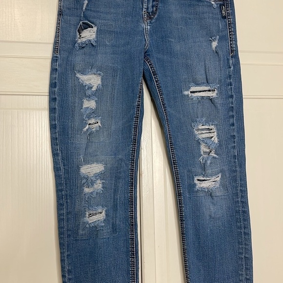 Silver Jeans Co Women’s Avery Skinny Mid Rise Blue Jeans Medium Wash Size 28x29 - Picture 4 of 10